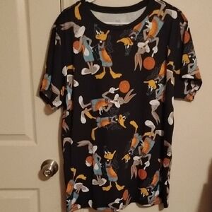 Kids Cartoon Character Black T-Shirt